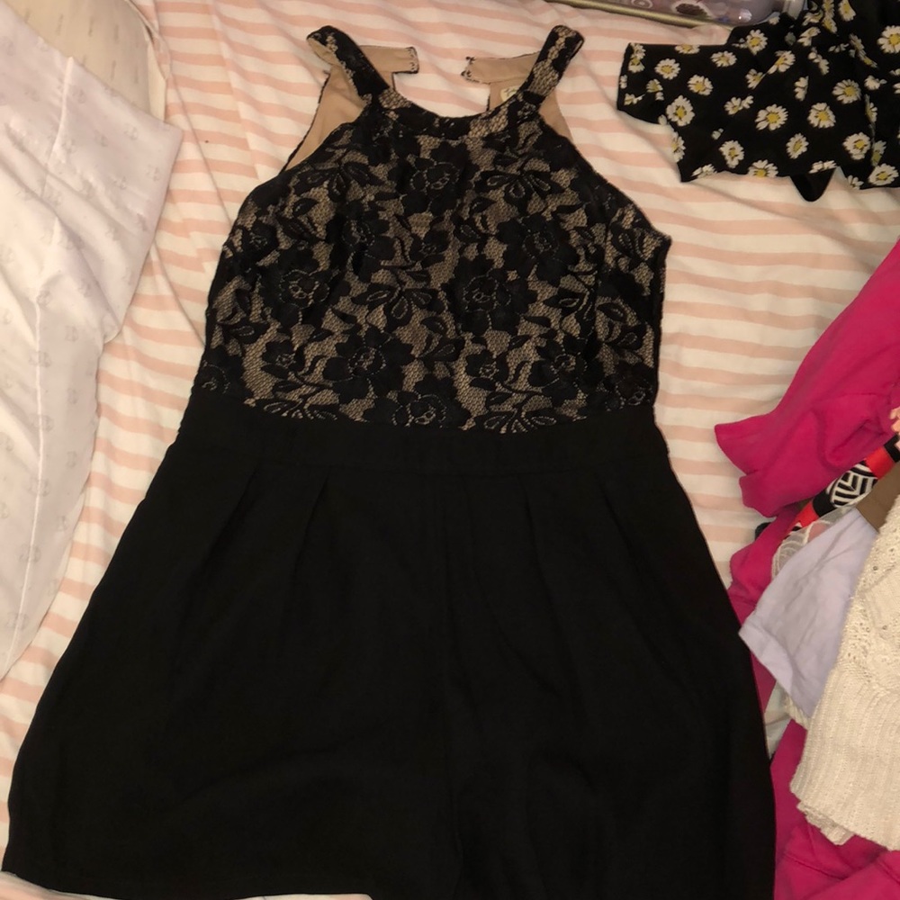 Black Lace Romper